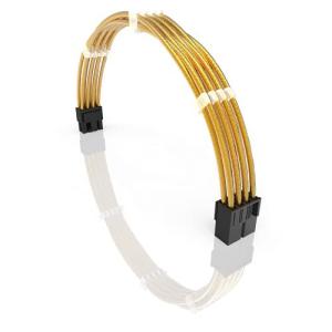 LINKUP 30cm PCI-E 8ピンGPU PSU電力供給編組スリーブ カスタム Mod PC延長コードコム付き┃柔らかい＆フレキシブ