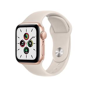 Apple Watch SE(GPSモデル)- 40mmゴールドアルミニウムケースとスターライトスポーツバンド - レギュラー