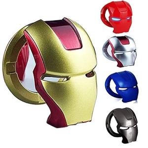 エンジンスタートストップボタンカバー、エンジンスタートストップボタン用マーベルギフトアイアンマンカバー、ユニバーサルボタン保護カバー (Golden)