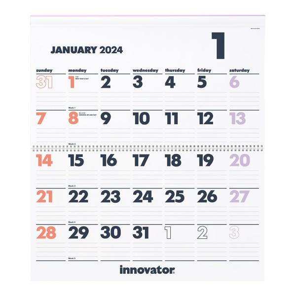 ミドリ(MIDORI) イノベーター 2024年 カレンダー 壁掛け L 31301006 ホワイト