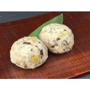 山里の蓮根蒸し 12入 (饅頭 万十 まんじゅう 海老 エビ) [冷凍]