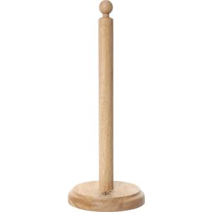 不二貿易 キッチンペーパーホルダー ナチュラル 木製 ボヌール 94378　高さ30.5cm長さ x 台直径12cm 重量:320g