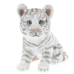 チベタン タイガー オブジェ ホワイト 白 置物 虎 トラ チベタン