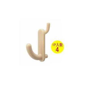 フック 有孔ボード用フック 樹脂フック 1P（4本入）茶 対応穴：5φ-25P PBPF-115 ポスト投函 代引不可