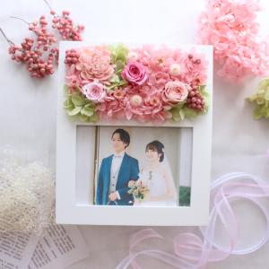 フォトフレーム 写真立て 花 結婚 プリザーブ...の詳細画像5