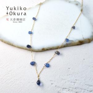 K10 アイオライト タンザナイト フリンジネックレス｜yukiko