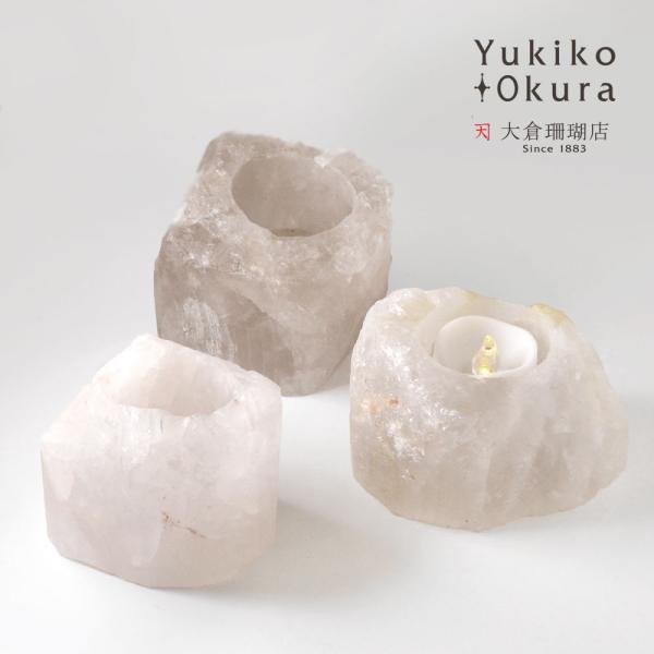 水晶 キャンドルホルダー(M)