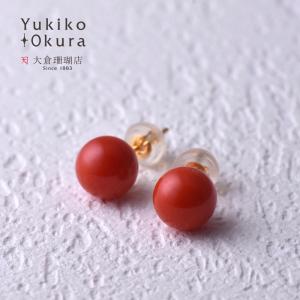 珊瑚フェア25%OFFクーポンご利用で48300円】K18 血赤珊瑚 シンプル 丸