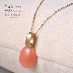 K18 フラットドロップ 血赤珊瑚 ペンダントトップ : ユキコ オオクラ