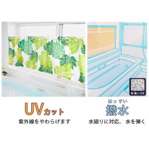 撥水 小窓 カフェカーテン 145×45cm モ...の商品画像