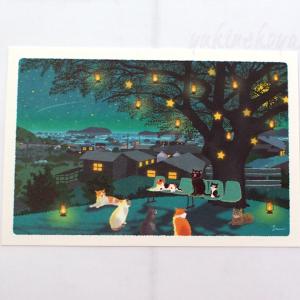 猫のポストカード たびねこ 星空の合唱団 森俊憲 もりとしのり 黒猫 三毛猫 トラ猫 ハチワレ サバ 絵葉書 絵はがき 文房具 ステーショナリー 猫雑貨 猫グッズ