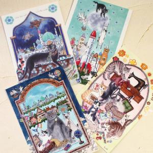 猫のポストカード Cat Chips キャットチップス ポストカード 吉沢深雪