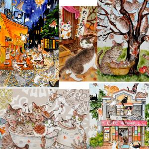 猫のポストカード Cat Chips キャットチップス ポストカード 吉沢深雪