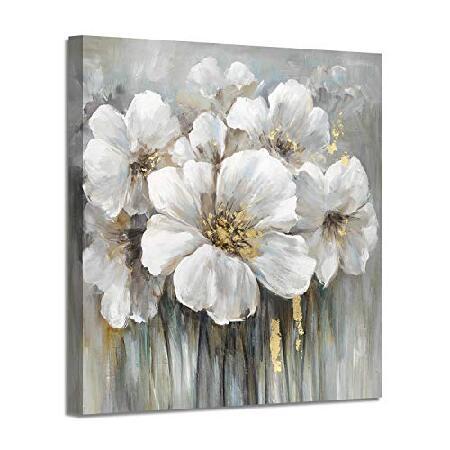 White Lily アートワークフローラルプリント 24&apos;x24&apos; イエロー