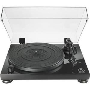 Audio Technica AT-LPW50PB Fully Manual Belt Drive Turntable 33/45 RPM Speeds with Phono Preampand Carbon Fiber Tonearm Inlcudes High Performance AT-VM