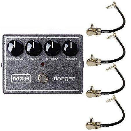 MXR M117R フランジャー ギター エフェクト ペダル バンドル MXR直角パッチケーブル4本...