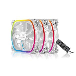 ENERMAX SquA RGB ホワイト 12cmファン 3個パック アドレッサブルRGB LED...