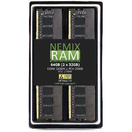 NEMIX RAM 64GB (2X32GB) DDR4 3200MHZ PC4-25600 ECC...