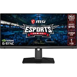 MSI Full HD Rapid-IPS 1ms 2560 x 1080 Ultra Wide 200Hz Refresh Rate HDR Ready G-Sync Compatible 30” Gaming Monitor (Optix MAG301RF)