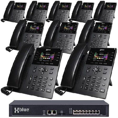 XBLUE QB2 システムバンドル 10 IP8g IP 電話付き 自動応答、ボイスメール、セル＆...