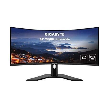 GIGABYTE G34WQC A 34&apos; 144Hz Ultra-Wide Curved Gami...