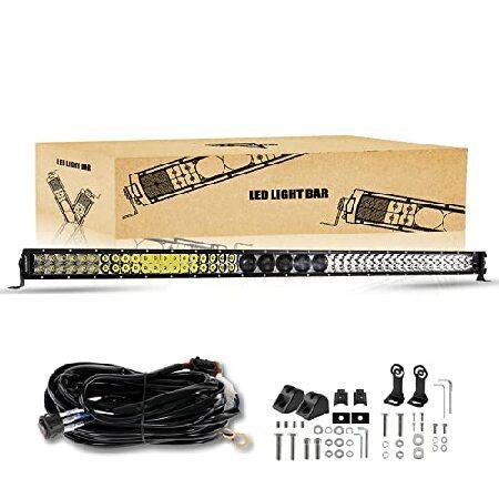 Auxbeam 52インチ LEDライトバー 450W LED 運転作業ライト スリム 2列 スポッ...