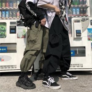 原宿系 カーゴパンツ レディース メンズ 韓国ファッション ボトムス ハイウエスト カジュアルパンツ スポーティ ヒップホップ ダンス衣装 ストリート風