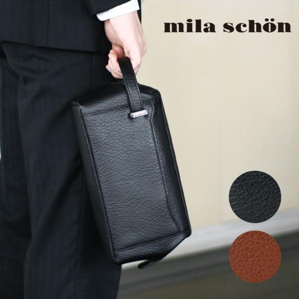 セカンドバッグ メンズ mila schon（ミラショーン）Nero（ネロ）クラッチバッグ セカンド...