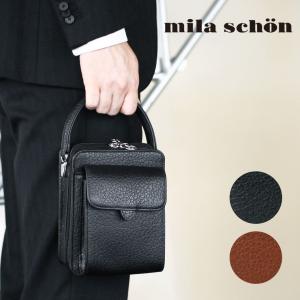 セカンドバッグ メンズ mila schon（ミラショーン）Nero（ネロ）クラッチバッグ セカンドバック 本革 牛革 A4未満 縦型 軽量 日本製 40代 50代｜yukio-labo