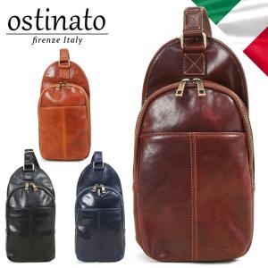ボディバッグ メンズ Ostinato オスティナート イタリアンレザー 本革 牛革 イタリア製 ワンショルダーバッグ 斜めがけ 革 おしゃれ  バッグ 鞄 カジュアル