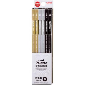 三菱鉛筆 かきかた鉛筆 ユニパレット B ブラック 1ダース K5617B｜yukiti-store