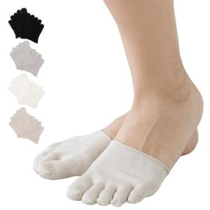 Milieu <2足セット>日本製 シルク ハーフソックス 5本指 つま先ソックス 靴下 インナーソックス パンスト用 冷え対策 温活 (ベ｜yukiti-store
