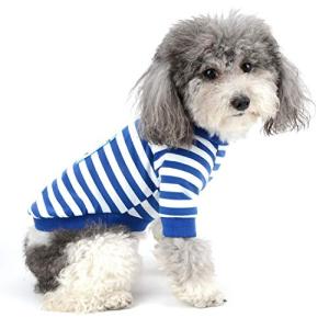 ZUNEA 犬の服 タンクトップ 夏 綿製 Tシャツ 小型犬用 おしゃれ ボーダー柄 クール ベスト 柔らかい 通気性 ドッ?｜yukiwadou