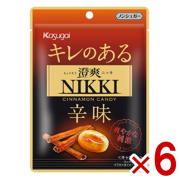 春日井 澄爽NIKKI 37g×6入 (ノンシュガー ニッキ 飴) (ポイント消化) (賞味期限20...