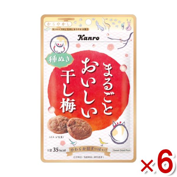 カンロ まるごとおいしい干し梅 19g×6入 (ポイント消化)(np) メール便全国送料無料