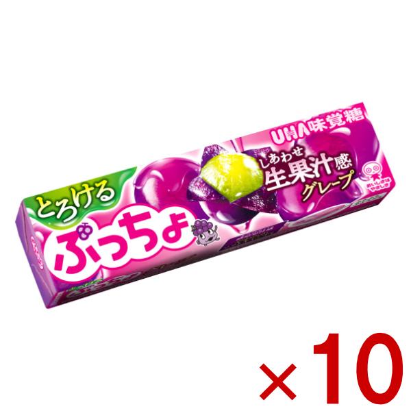 味覚糖 ぷっちょスティック とろけるグレープ 10粒×10入 (ポイント消化) (np-2) (賞味...