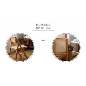 ラタンチェア 折りたたみチェア 籐編み チェア...の詳細画像5