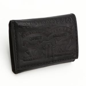 Levi's（リーバイス） メンズ財布 Levi's 2つ折り ブルー デニム× 牛革