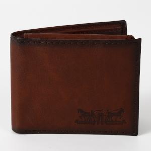 Levi's（リーバイス） メンズ財布 Levi's 2つ折り ブルー デニム× 牛革