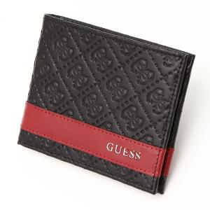 メンズ財布 人気ブランド ゲス-GUESS- ダブル札入れ 2つ折り レザー デザイン財布 本革 USA直輸入モデル メンズギフト 31GU13X008 送料無料 得トク2WEEKS｜yukyuno-tabibito