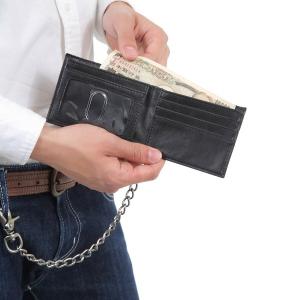 メンズ財布 本革 ワレットチェーン付き ディッ...の詳細画像3