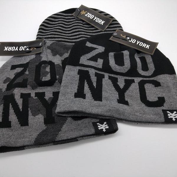 ニット帽子 ビーニー スケボーブランド ZOO YORK ズーヨーク フリーサイズ 男女兼用 アクリ...