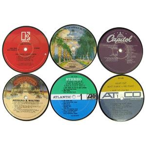 コースター アナログレコード製 レコードレーベル 6枚組 Vinylux