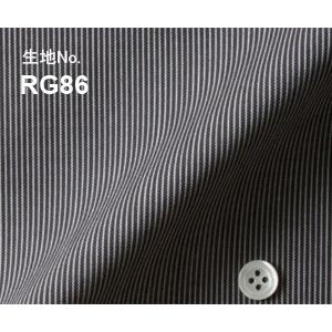 オーダーシャツ ワイシャツ メンズ 生地番号 RG86　形態安定 　ストライプ柄