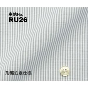 オーダーシャツ ワイシャツ メンズ 生地番号RU26  綿100％/ストライプ柄/形態安定仕様｜yuma