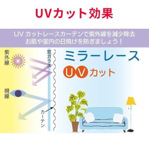 防カビ レースカーテン 2枚組 /1枚入り ミ...の詳細画像5