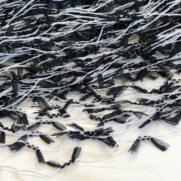 【今月中は20％OFF】ブラックチュールリボン♪　80ｇ前後かせ