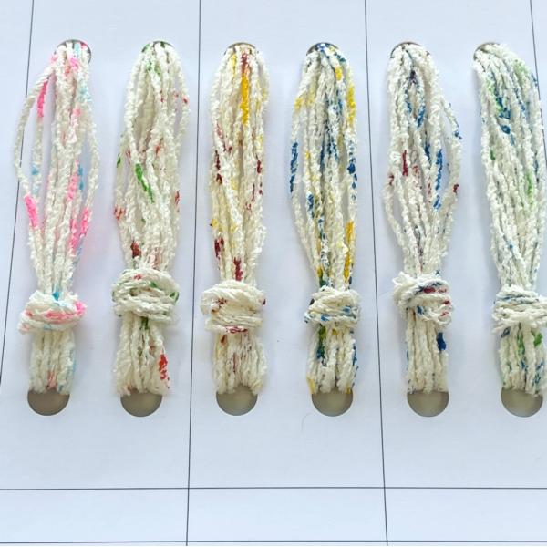 再販！和紙リング特殊ペイント染糸【6色】　紙管込およそ50ｇ