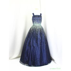 ゆめりすと シャンテボア ネイビー 160：演奏会発表会用子供ドレス