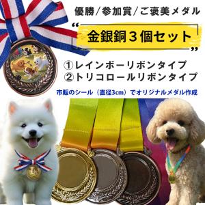 メダル 金銀銅 50mm ペット ドッグ 大会 優勝メダル イベント 記念メダル 表彰式 スポーツ 競技 ご褒美 運動会 表彰 賞品 景品 会社 学校 保育園 幼稚園